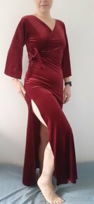 Vínovo červené šaty s vysačkou - 4