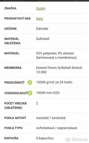 Nová dámska prechodná bunda s membránou - nepremokavá, Husky - 4