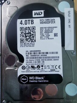 Kvalitné, bezchybné 3.5" HDD Western Digital 1 TB a 4 TB - 4