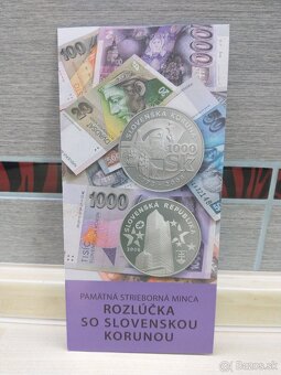 Strieborná minca 1000Sk 2008 drevo, 200Sk 1994 proof - 4
