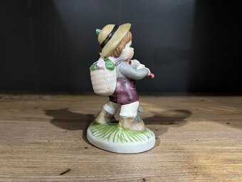 Vintage keramická soška chlapec s dáždnikom - 4
