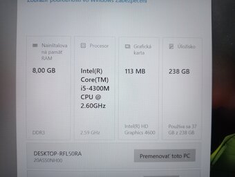predám Lenovo thinkpad L440 , Intel core i5 , 8gb ram , ssd - 4