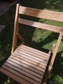 Drevené záhradné stoličky skladacie - 4