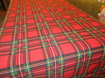 Obliečky a štóla vianočné káro - 4