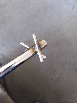 Náhrobný nerezový leštený kríž 120cm - 4