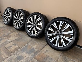 ALU DISKY VW MUSCAT SCHWARZ 5x112 R18 +LETNE PNEU 245/45 R18 - 4