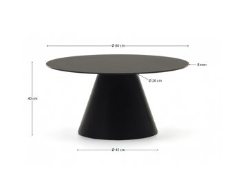 Dizajnovy konferenčný stôl / stolik - KAVE HOME priemer 80cm - 4