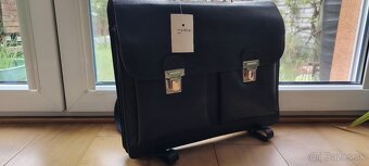 Kožená retro školská taška, brašňa - 4