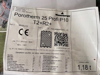 Predam tehly POROTHERM 25 Profi - 4