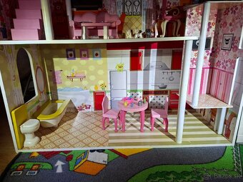 Veľký drevený barbie dom - 2 ks - 4