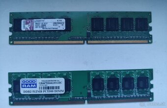 predám retro RAM moduly DDR + DDR2 - 4