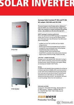 Trojfázový solárny menič SUNWAYS PT 30000 – 30 kW - 4