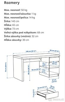 Predám stôl Ikea Malm - 4