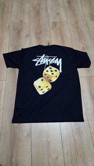 Stüssy Fuzzy Dice Tee navy blue/yellow - 4