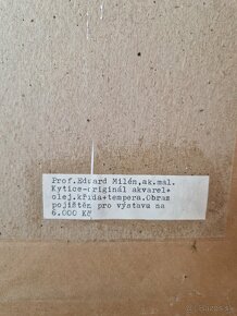 Originál Obraz Eduard Milén kytica - český akademický maliar - 4