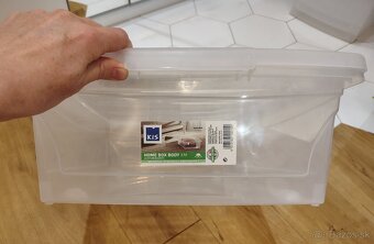 Úložná plastová krabica na kolieskach stohovacia nízka - 4