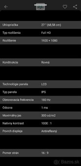 Herný monitor Phillips 27" 180Hz - 4