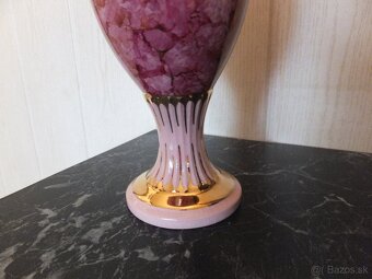 Růžový porcelán, velká krásná stará váza Victoria, výška 27 - 4