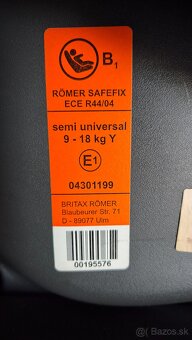 Predám Britax Romer safefix plus - 4