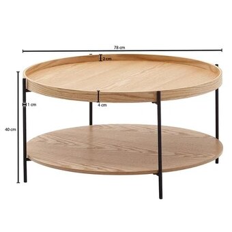 Konferenčný stolík s úložným priestorom 80 cm - 4