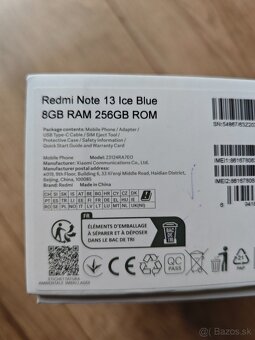 Zánovný Xiaomi Redmi Note 13 4g - 8GB / 256GB - 4