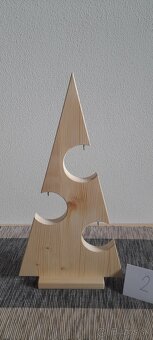 Drevené dekorácie, vianočný stromček - 4
