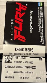 DDR4 RAM 8GB Kingston Fury SODIMM - 4