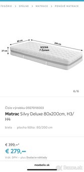 2ks Matrace Silvy Deluxe 80x200cm, H3/ H4 - 4