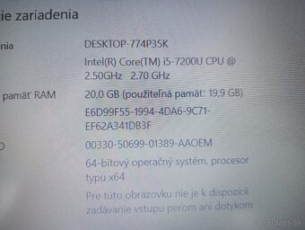 predám Lenovo V510 , Intel core i5 , 20bg ram , ssd - 4