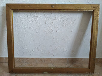 Starožitný drevený rám na obraz - 4