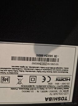Predám TV TOSHIBA  32L3963DG - 4