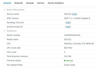 Predám Synology DS215j + 2x6TB WD - 4