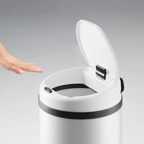 Bezdotykový elektrický odpadkový kôš BIN 40-56l biely čierny - 4