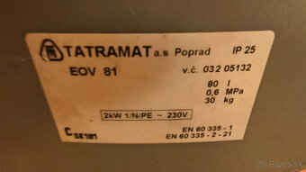 Tatramat EOV 81, Bojler, Elektrický ohrev vody - 4