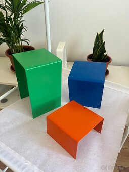 IKEA BRÄNNBOLL – farebné kovové podstavce (set 3 ks) - 4