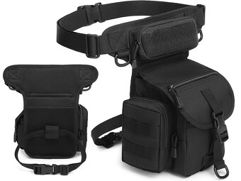 Taktická taška bedrová čierna - 4