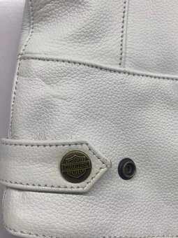 Moto Kožená Vesta White Harley Davidson - 4