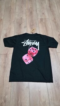 Stüssy Fuzzy Dice Tee dark green/pink - 4