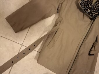 Kabát hnedý dámsky s leopardím vzorom /+ zľava možná/ - 4