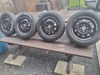 Plechové disky 4x100 r13 +letné gumy - 4