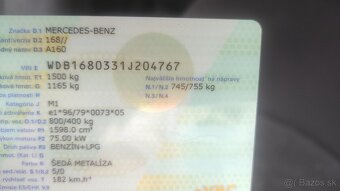 Mercedes A 1.5 plyn benzín - 4