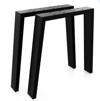 Stolové nohy kovové, čierne 2 ks - 4