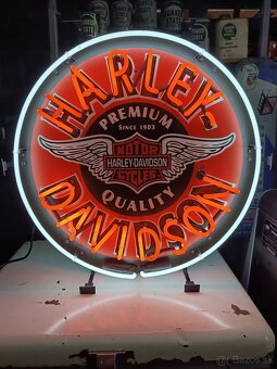 Velký neon Harley Davidson, dekorace - 4