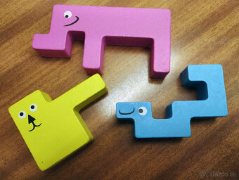 Dánske drevené puzzle - Zvieratká - 4