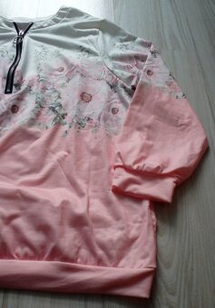 Blúzka/tričko/mikina, bielo ružový - 4