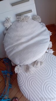 Boho biela taburetka - 4