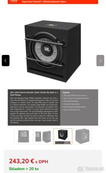JBL subwoofer aktívny - 4