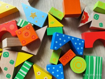 Stavebnica drevená kocky svietiace v tme - 4