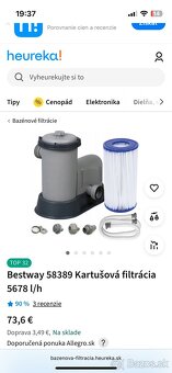 Výkonná kartušová bazénová filtrácia (5,5m3/h) - 4