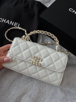 Chanel top handle biela taska kabelka nova - 4